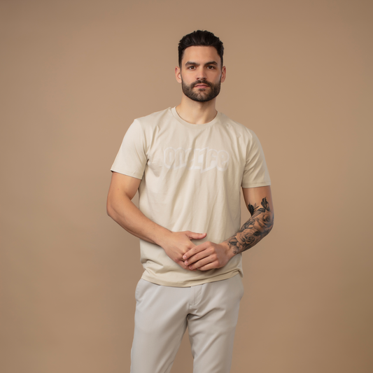 OneLife Classics Essential T-Shirt in Pure Sand