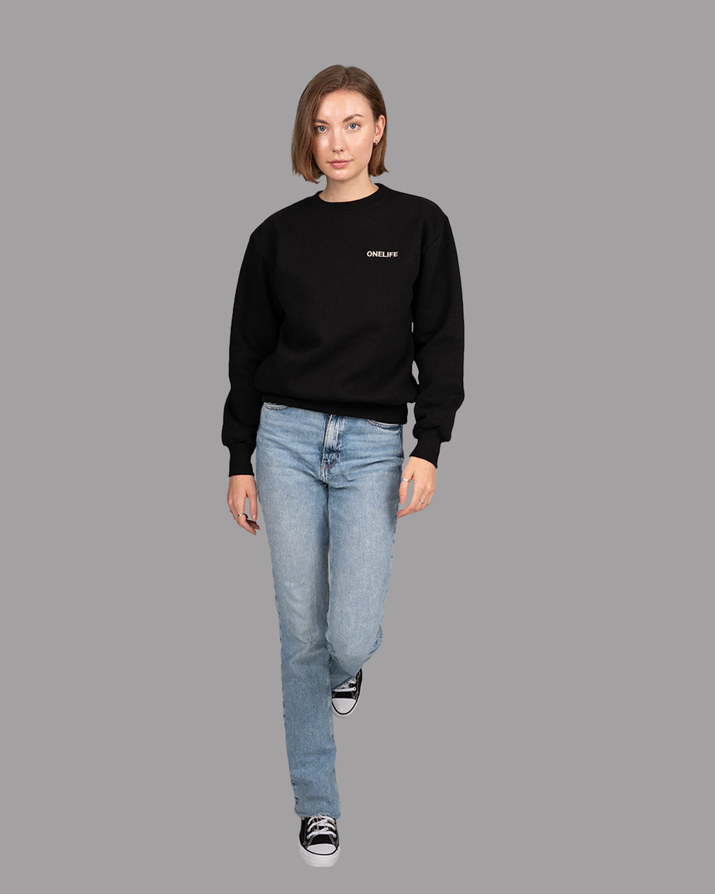 Winter Shifts Black Crewneck