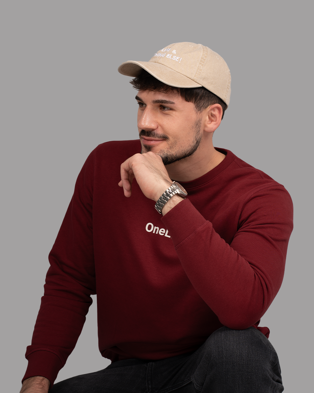 Winter Shifts Beige Cap