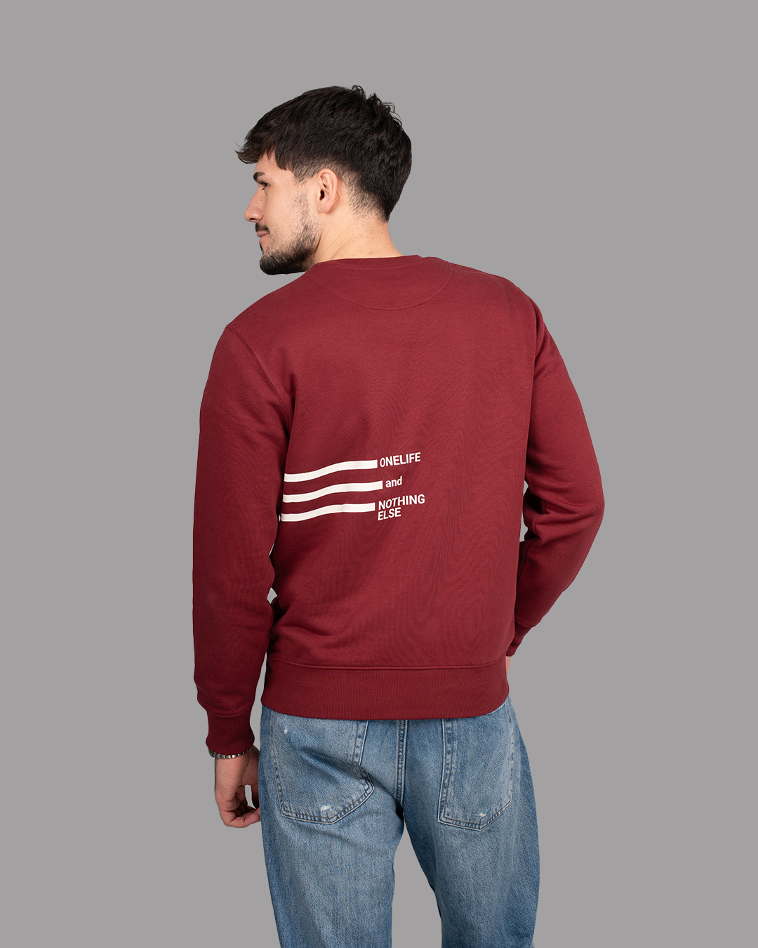 Winter Shifts Burgundy Crewneck