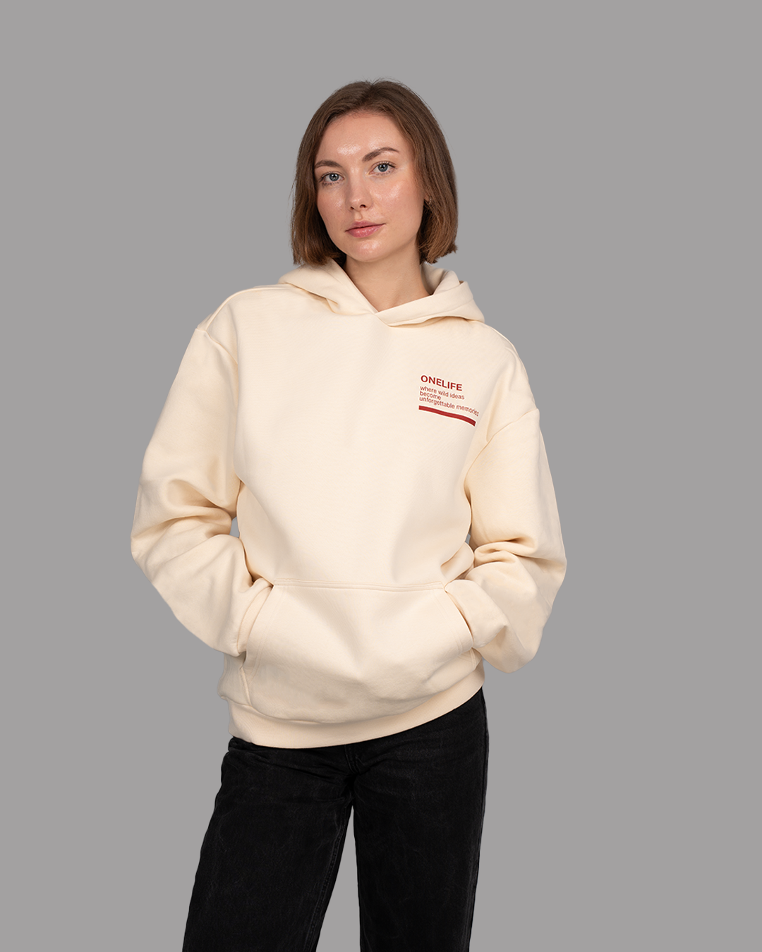 Winter Shifts Cream Hoodie