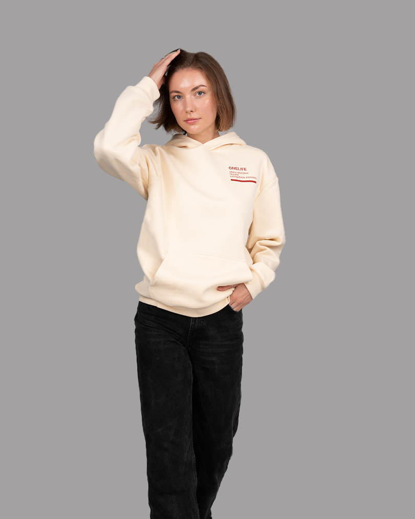 Winter Shifts Cream Hoodie