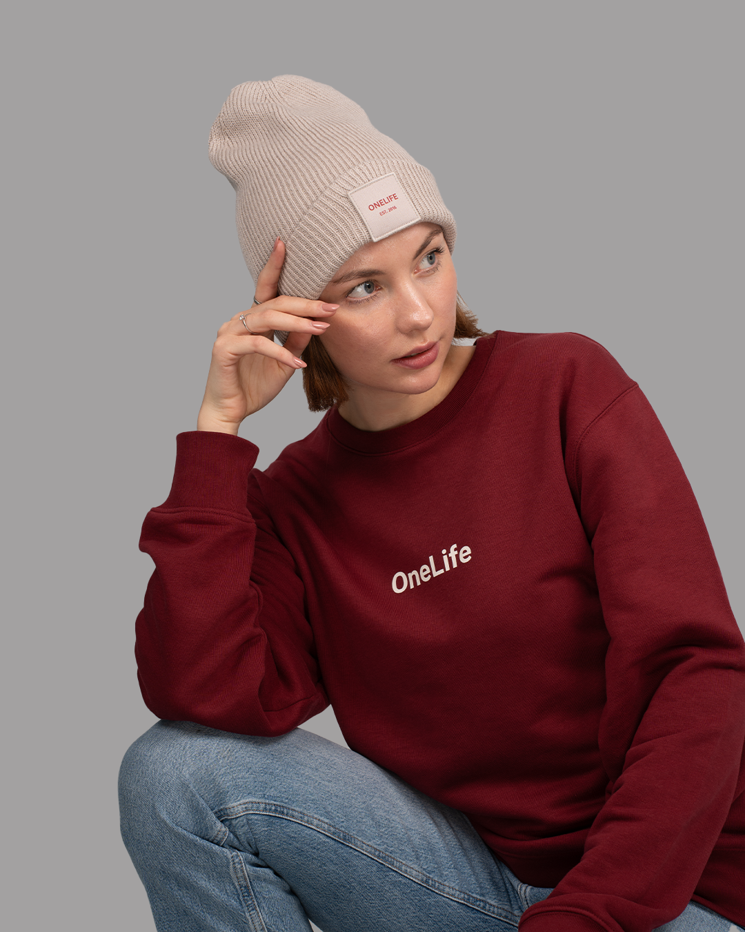 Winter Shifts Beige Beanie