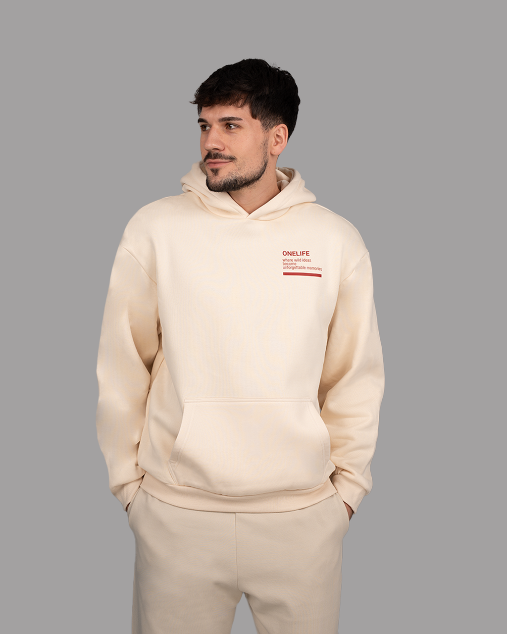 Winter Shifts Cream Hoodie