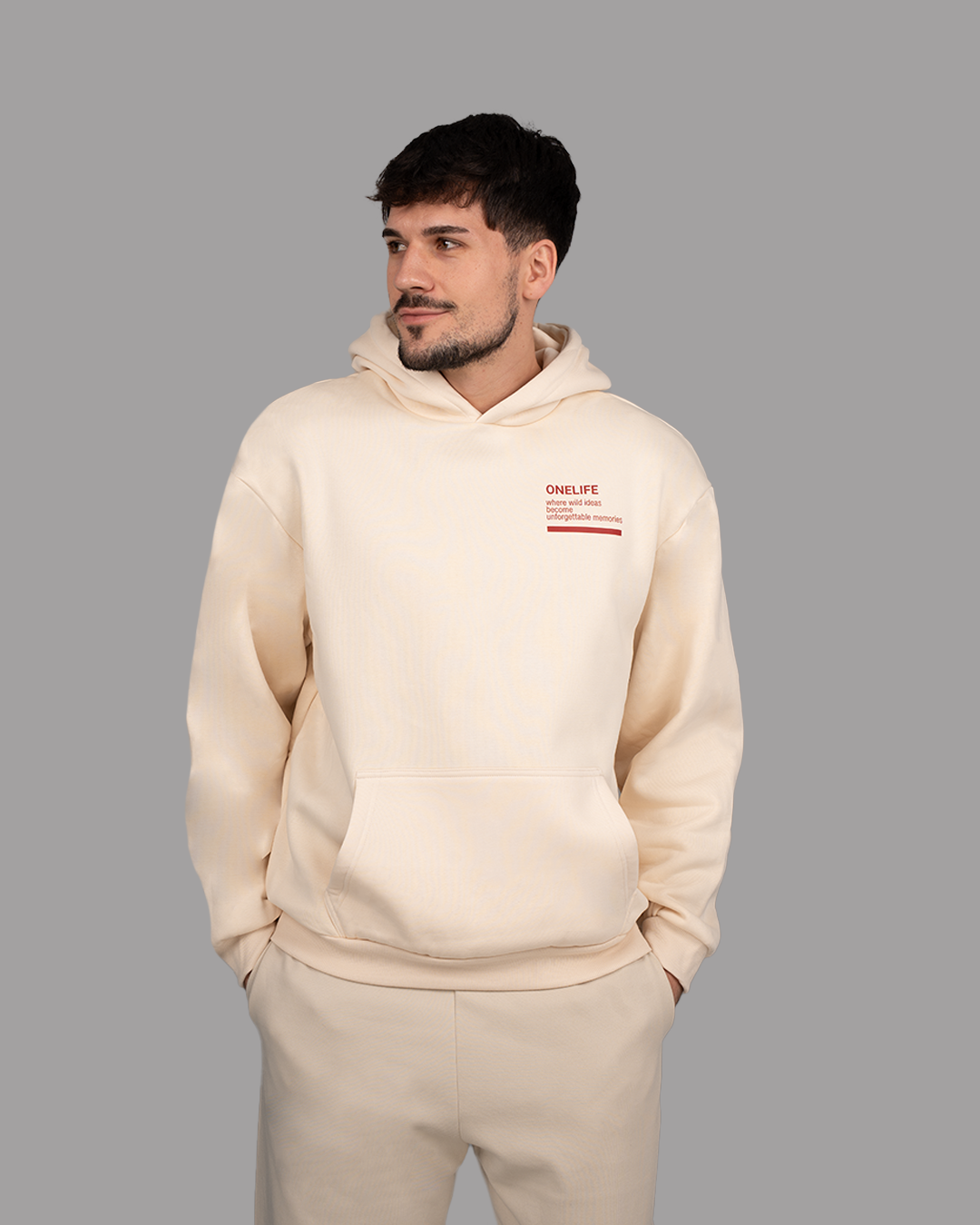 Winter Shifts Cream Hoodie