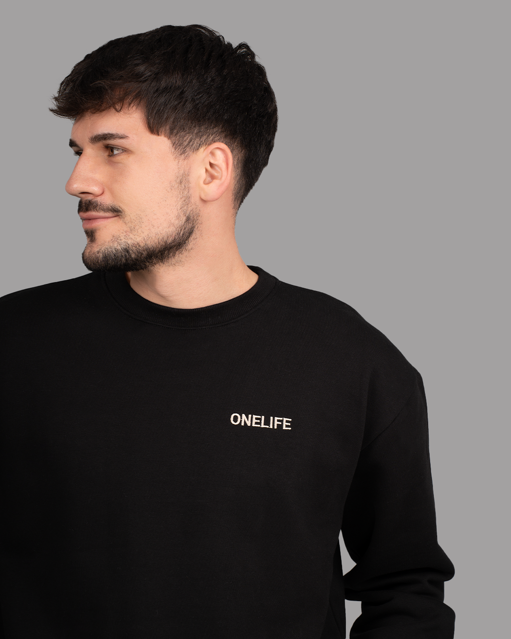 Winter Shifts Black Crewneck