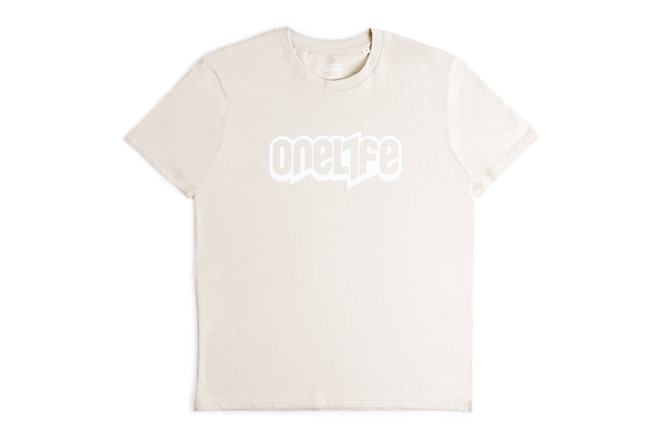 OneLife Classics Essential T-Shirt in Sand White