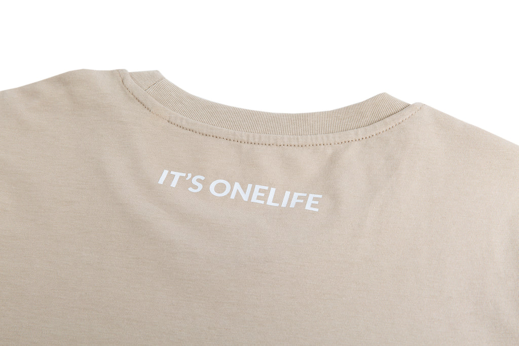 OneLife Classics Essential T-Shirt in Sand White