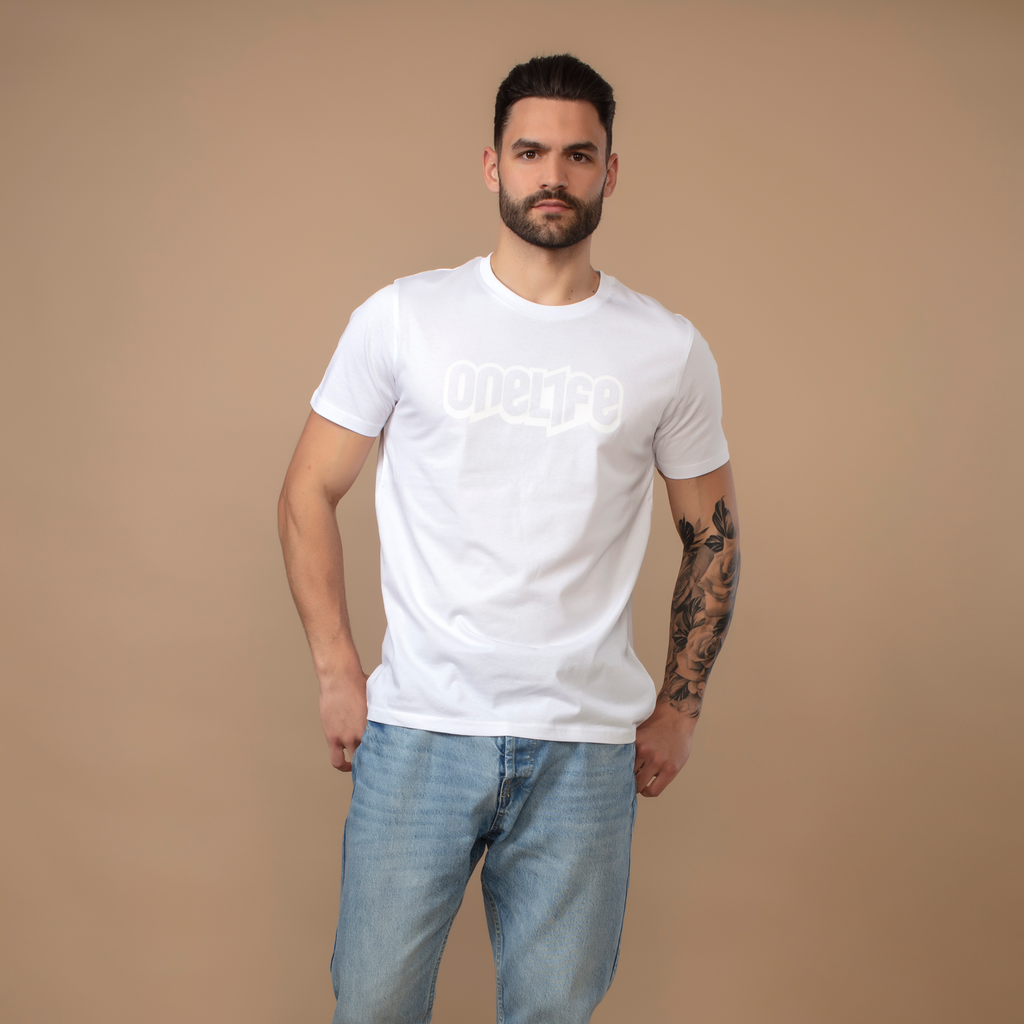 OneLife Classics Essential T-Shirt in Pure White
