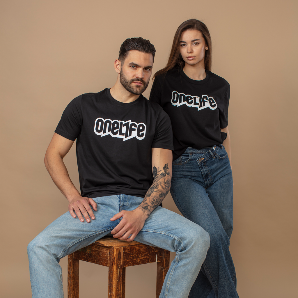 OneLife Classics Essential T-Shirt in Black White