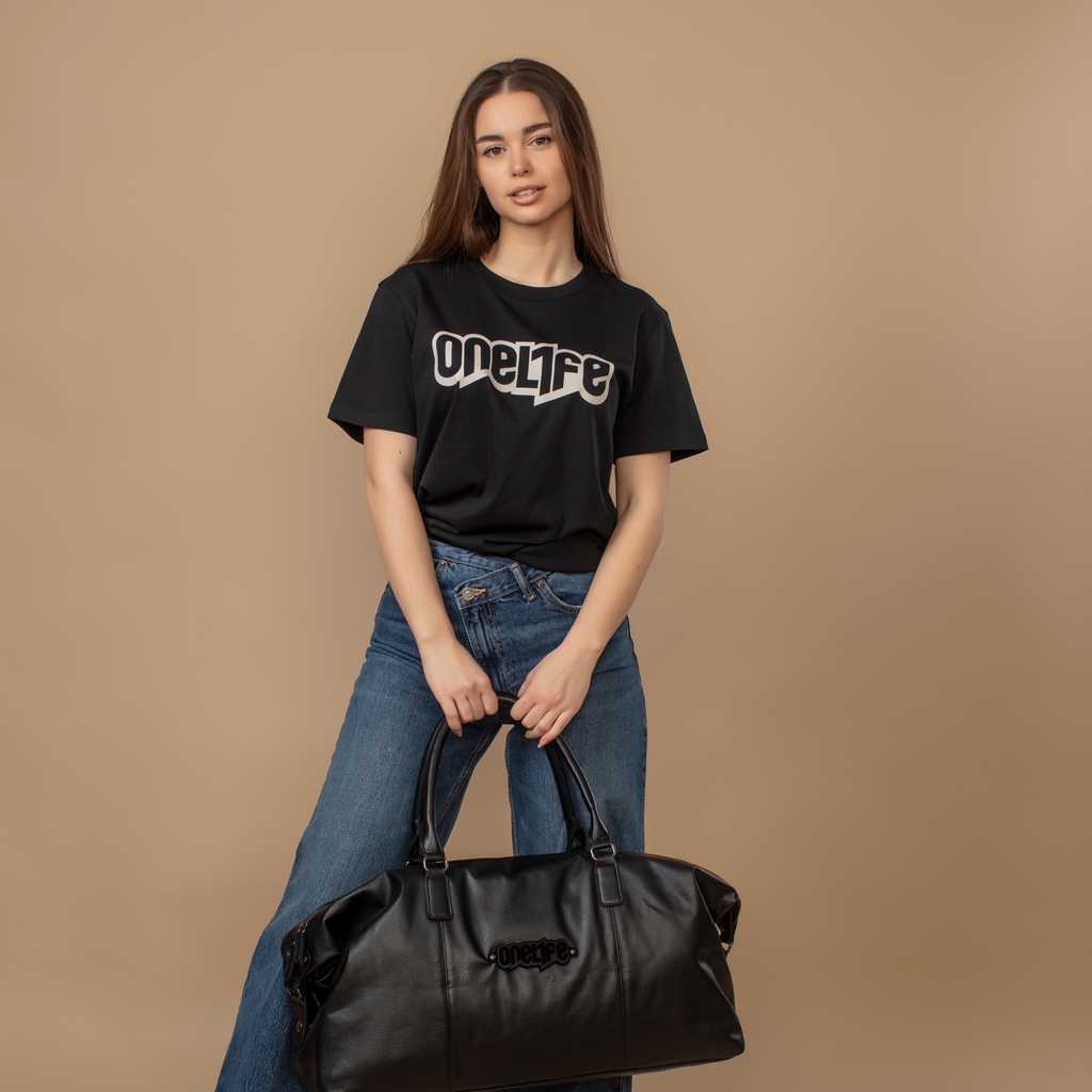 Majica OneLife Classics Essential v črni peščeni barvi