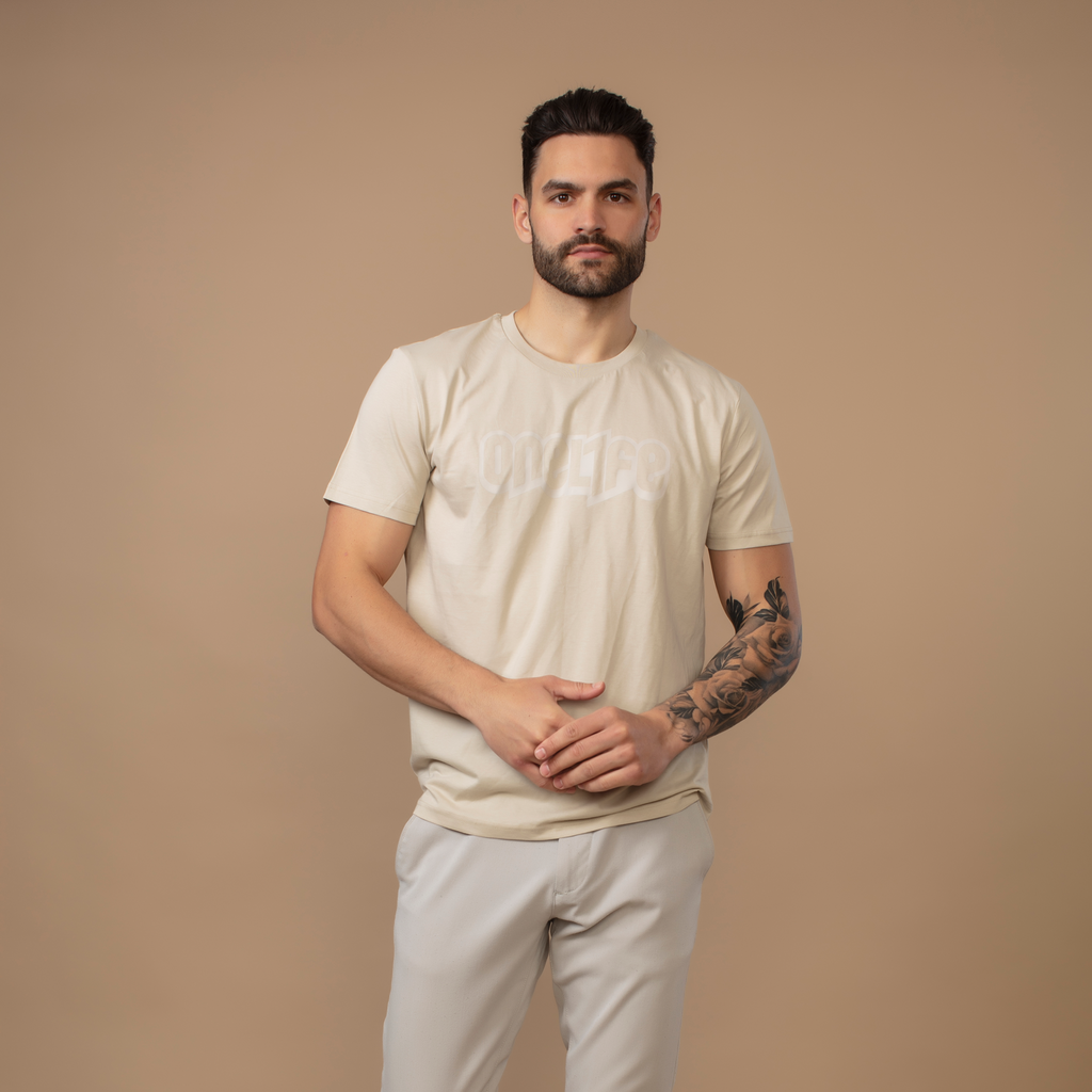 Majica OneLife Classics Essential v barvi čistega peska